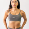 Top Fitinha Cinza Metal